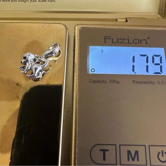 S925 Stamped Puppy Dog Charm | TS Mark | Lobster Clasp | 1.79g - Picture 11 of 11